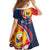 Filipino American History Month Family Matching Off Shoulder Short Dress and Hawaiian Shirt USA Eagle and Philippines Sun Symbol with National Flag - Wonder Print Shop