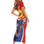 Filipino American History Month Family Matching Short Sleeve Bodycon Dress and Hawaiian Shirt USA Eagle and Philippines Sun Symbol with National Flag - Wonder Print Shop