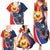 Filipino American History Month Family Matching Summer Maxi Dress and Hawaiian Shirt USA Eagle and Philippines Sun Symbol with National Flag - Wonder Print Shop