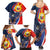 Filipino American History Month Family Matching Summer Maxi Dress and Hawaiian Shirt USA Eagle and Philippines Sun Symbol with National Flag - Wonder Print Shop