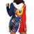 Filipino American History Month Hoodie Dress USA Eagle and Philippines Sun Symbol with National Flag - Wonder Print Shop