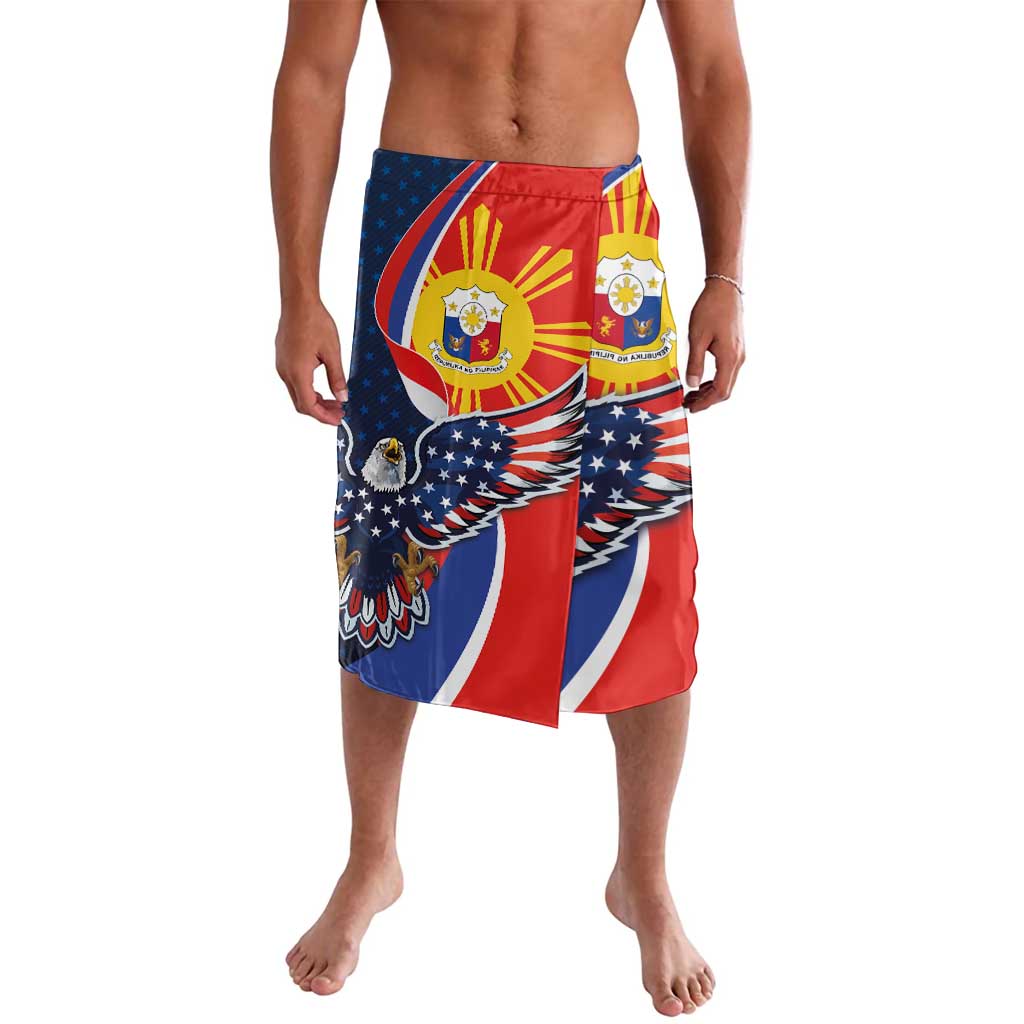 Filipino American History Month Lavalava USA Eagle and Philippines Sun Symbol with National Flag - Wonder Print Shop