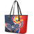 Filipino American History Month Leather Tote Bag USA Eagle and Philippines Sun Symbol with National Flag - Wonder Print Shop