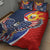 Filipino American History Month Quilt Bed Set USA Eagle and Philippines Sun Symbol with National Flag