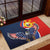 Filipino American History Month Rubber Doormat USA Eagle and Philippines Sun Symbol with National Flag