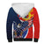 Filipino American History Month Sherpa Hoodie USA Eagle and Philippines Sun Symbol with National Flag