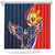 Filipino American History Month Shower Curtain USA Eagle and Philippines Sun Symbol with National Flag