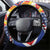 Filipino American History Month Steering Wheel Cover USA Eagle and Philippines Sun Symbol with National Flag