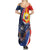 Filipino American History Month Summer Maxi Dress USA Eagle and Philippines Sun Symbol with National Flag