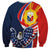 Filipino American History Month Sweatshirt USA Eagle and Philippines Sun Symbol with National Flag