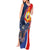 Filipino American History Month Tank Maxi Dress USA Eagle and Philippines Sun Symbol with National Flag