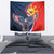 Filipino American History Month Tapestry USA Eagle and Philippines Sun Symbol with National Flag