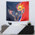 Filipino American History Month Tapestry USA Eagle and Philippines Sun Symbol with National Flag