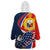 Filipino American History Month Wearable Blanket Hoodie USA Eagle and Philippines Sun Symbol with National Flag