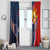 Filipino American History Month Window Curtain USA Eagle and Philippines Sun Symbol with National Flag