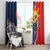 Filipino American History Month Window Curtain USA Eagle and Philippines Sun Symbol with National Flag