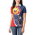 Filipino American History Month Women Polo Shirt USA Eagle and Philippines Sun Symbol with National Flag