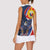 Filipino American History Month Women Sleeveless Polo Shirt USA Eagle and Philippines Sun Symbol with National Flag