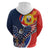 Filipino American History Month Zip Hoodie USA Eagle and Philippines Sun Symbol with National Flag