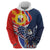 Filipino American History Month Zip Hoodie USA Eagle and Philippines Sun Symbol with National Flag