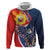 Filipino American History Month Zip Hoodie USA Eagle and Philippines Sun Symbol with National Flag