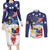 Filipino American History Month Couples Matching Long Sleeve Bodycon Dress and Long Sleeve Button Shirt USA Eagle and Philippines Coat of Arms Symbol with National Flag - Wonder Print Shop