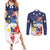 Filipino American History Month Couples Matching Summer Maxi Dress and Long Sleeve Button Shirt USA Eagle and Philippines Coat of Arms Symbol with National Flag - Wonder Print Shop