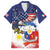 Filipino American History Month Family Matching Long Sleeve Bodycon Dress and Hawaiian Shirt USA Eagle and Philippines Coat of Arms Symbol with National Flag - Wonder Print Shop