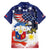 Filipino American History Month Family Matching Long Sleeve Bodycon Dress and Hawaiian Shirt USA Eagle and Philippines Coat of Arms Symbol with National Flag - Wonder Print Shop