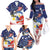 Filipino American History Month Family Matching Off The Shoulder Long Sleeve Dress and Hawaiian Shirt USA Eagle and Philippines Coat of Arms Symbol with National Flag - Wonder Print Shop