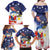 Filipino American History Month Family Matching Off Shoulder Maxi Dress and Hawaiian Shirt USA Eagle and Philippines Coat of Arms Symbol with National Flag - Wonder Print Shop