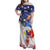 Filipino American History Month Family Matching Off Shoulder Maxi Dress and Hawaiian Shirt USA Eagle and Philippines Coat of Arms Symbol with National Flag - Wonder Print Shop