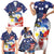 Filipino American History Month Family Matching Short Sleeve Bodycon Dress and Hawaiian Shirt USA Eagle and Philippines Coat of Arms Symbol with National Flag - Wonder Print Shop