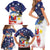 Filipino American History Month Family Matching Short Sleeve Bodycon Dress and Hawaiian Shirt USA Eagle and Philippines Coat of Arms Symbol with National Flag - Wonder Print Shop