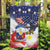 Filipino American History Month Garden Flag USA Eagle and Philippines Coat of Arms Symbol with National Flag - Wonder Print Shop