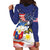 Filipino American History Month Hoodie Dress USA Eagle and Philippines Coat of Arms Symbol with National Flag - Wonder Print Shop