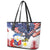 Filipino American History Month Leather Tote Bag USA Eagle and Philippines Coat of Arms Symbol with National Flag - Wonder Print Shop