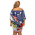 Filipino American History Month Off Shoulder Short Dress USA Eagle and Philippines Coat of Arms Symbol with National Flag - Wonder Print Shop