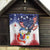 Filipino American History Month Quilt USA Eagle and Philippines Coat of Arms Symbol with National Flag