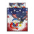 Filipino American History Month Quilt Bed Set USA Eagle and Philippines Coat of Arms Symbol with National Flag