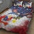 Filipino American History Month Quilt Bed Set USA Eagle and Philippines Coat of Arms Symbol with National Flag