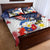 Filipino American History Month Quilt Bed Set USA Eagle and Philippines Coat of Arms Symbol with National Flag