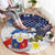 Filipino American History Month Round Carpet USA Eagle and Philippines Coat of Arms Symbol with National Flag