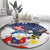 Filipino American History Month Round Carpet USA Eagle and Philippines Coat of Arms Symbol with National Flag