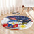 Filipino American History Month Round Carpet USA Eagle and Philippines Coat of Arms Symbol with National Flag