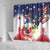 Filipino American History Month Shower Curtain USA Eagle and Philippines Coat of Arms Symbol with National Flag