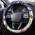 Filipino American History Month Steering Wheel Cover USA Eagle and Philippines Coat of Arms Symbol with National Flag