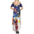 Filipino American History Month Summer Maxi Dress USA Eagle and Philippines Coat of Arms Symbol with National Flag