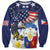 Filipino American History Month Sweatshirt USA Eagle and Philippines Coat of Arms Symbol with National Flag - Wonder Print Shop