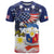 Filipino American History Month T Shirt USA Eagle and Philippines Coat of Arms Symbol with National Flag